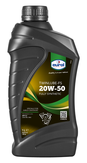 EUROL Harley Twinlube-FS 20W50 Tam Sentetik Motosiklet Yağı (E100376-1L) resmi